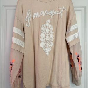 FP Movement by Free People Beige Long Sleeve Tee